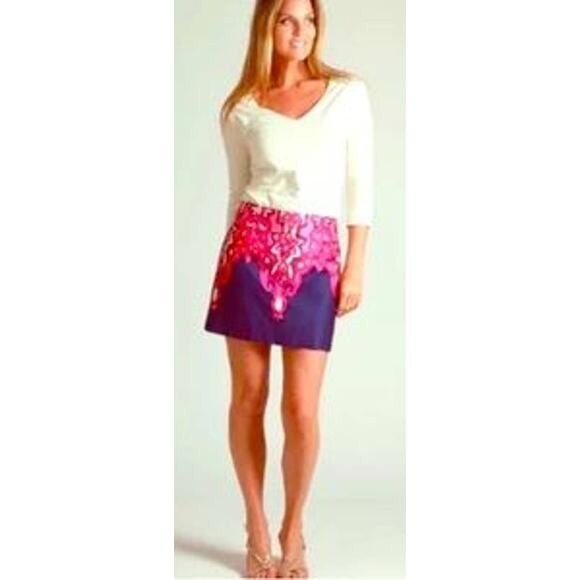Lilly Pulitzer Tate Chorus Girl Baroque Print Skirt 6 - Picture 1 of 11
